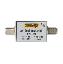 Antenna amplifier Teroz 406X, low noise, UHF, G14dB, F1.5dB, U98dBμV, F-F