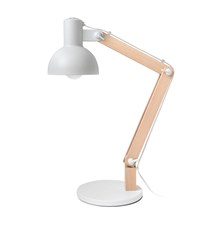 Lampa stolní GETI GTL102W bílá - rozbaleno - bez obalu, mírně vykřivený podstavec a prasklý lak