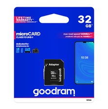 Karta paměťová GOODRAM micro SD 32 GB s adaptérem - rozbaleno - poškozený obal