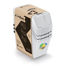 Koš na tříděný odpad SORTIBOX II 3x25l popelavě šedý - rozbaleno - 2x25l