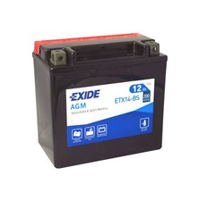 Baterie motocyklová 12V/12Ah EXIDE ETX14-BS - zánovní