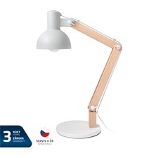 Lampa stolní GETI GTL102W bílá - rozbaleno - mírně poškozená/vykřivená základna, polepený obal