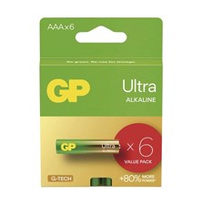 Baterie AAA (R03) alkalická GP Ultra 6ks - rozbaleno - natržený obal