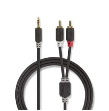 Kabel Jack 3,5mm stereo/2x Cinch 10m NEDIS CABW22200AT100 - mírně roztržený a pomačkaný obal
