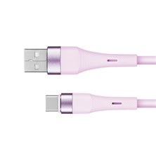 Kabel KRUGER & MATZ KM1268-1P Basic USB/USB-C 1m Pink - rozbaleno / poškozený obal