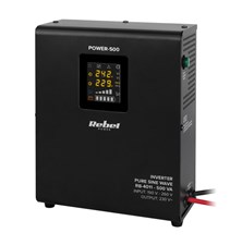 Zdroj záložní REBEL POWER-500 12V 230V 500VA 300W Black nástěnný - rozbaleno - mírně poškozený obal