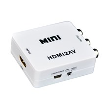 Konvertor HDMI2AV, HDMI / AV - analogové kompozitní video + audio - rozbaleno - poškozený obal
