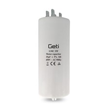 Kondenzátor rozběhový motorový  35uF 450V GETI GMC 35F - rozbaleno - poškozený obal